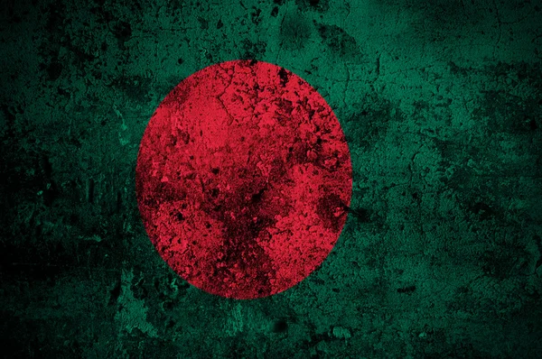 Bandeira grunge de Bangladesh com capital em Daca — Fotografia de Stock