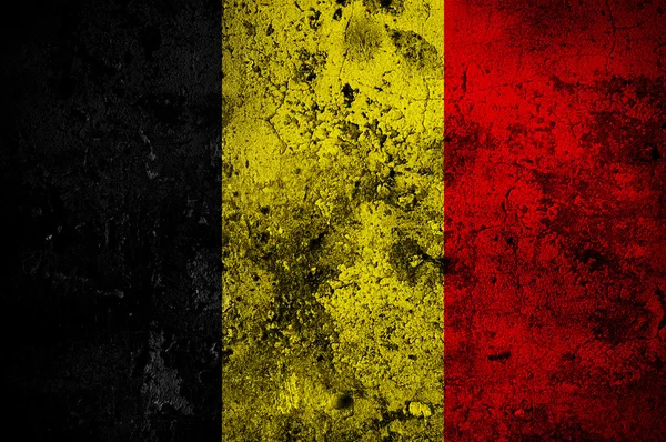 Grunge 国旗的比利时首都布鲁塞尔 — 图库照片