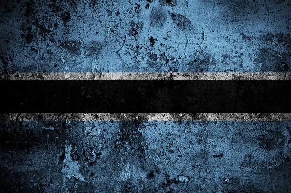 Bandera grunge de Botswana con capital en Gaborone —  Fotos de Stock