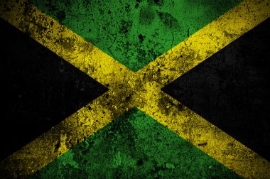 Başkent Kingston Jamaika Grunge bayrağı