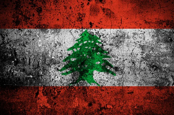 レバノンの首都ベイルートでのグランジ フラグ — ストック写真