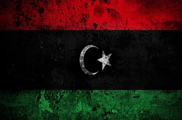 Bandiera della Libia con capitale a Tripoli — Foto Stock