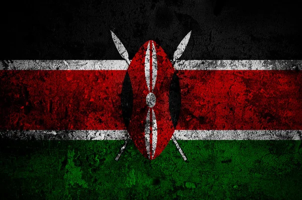 ケニアのナイロビの資本金のグランジ旗 — ストック写真