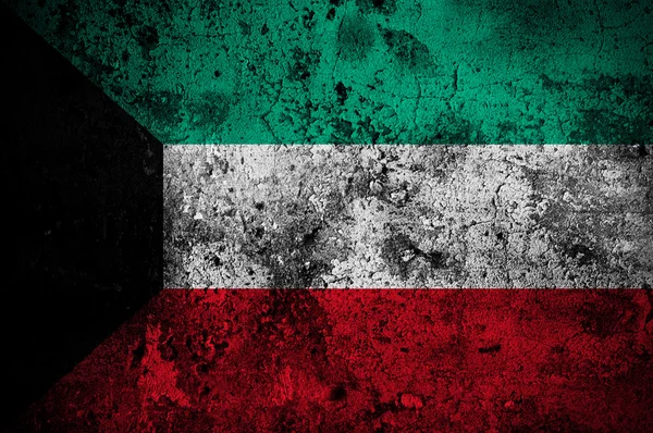 Bandera de Kuwait con capital en la ciudad de Kuwait — Foto de Stock