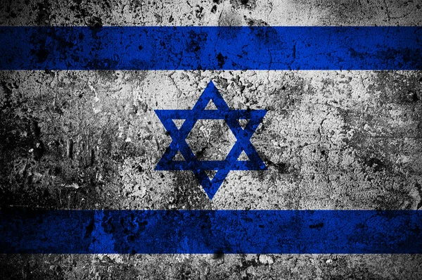 Grunge bandeira de Israel com capital em Jerusalém — Fotografia de Stock