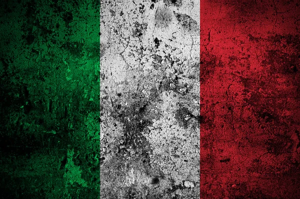 Grunge-Flagge Italiens mit Kapital in Rom — Stockfoto