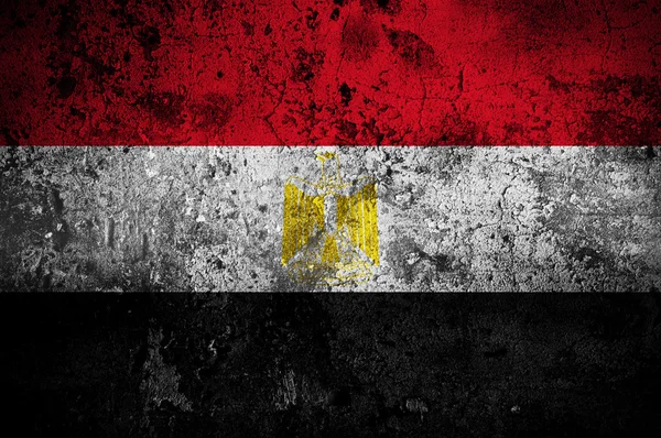 Grunge flag of Egypt with capital in Cairo — Stock Photo, Image