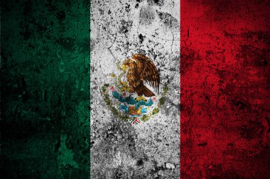 Grunge başkent Mexico City Meksika bayrağı