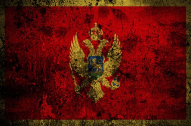 Karadağ bayrağı grunge sermaye Podgoriçe otelleri