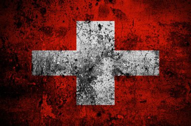 İsviçre bayrağı grunge sermaye Bern