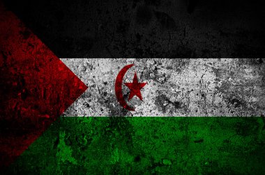 Batı Sahra Grunge bayrağı: Laayoune sermaye ile