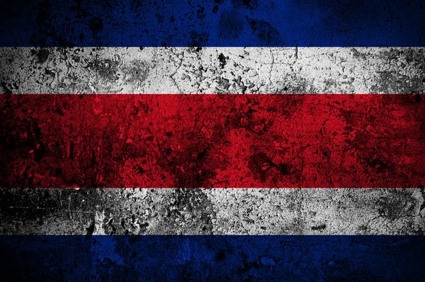 Grunge flag of Costa Rica with capital in San Jose — Stock Photo, Image