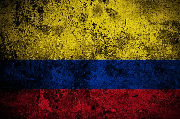 Grunge flag of Colombia with capital in Bogota — Stock Photo, Image