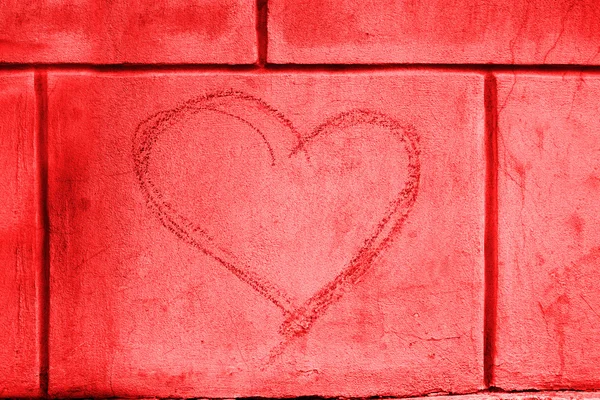 Graffiti en forme de coeur sur le mur — Photo