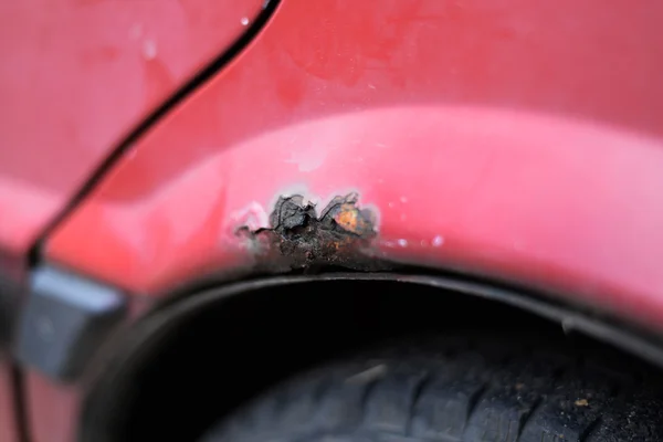 Auto arrugginita da vicino — Foto Stock