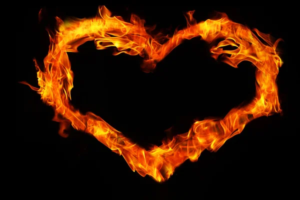 Fiery heart — Stock Photo, Image
