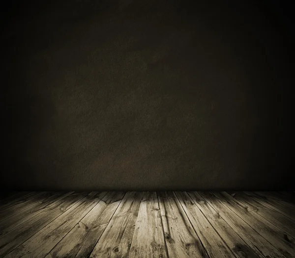 Brown wall and wooden floor interior background Stock Picture