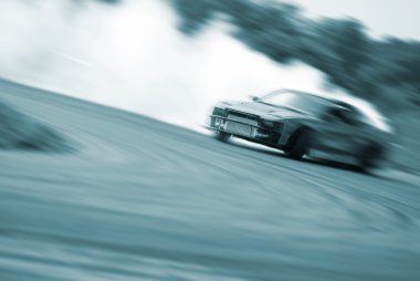 Çok hızlı sürüş, Hareket Bulanıklığı mavi renk drift