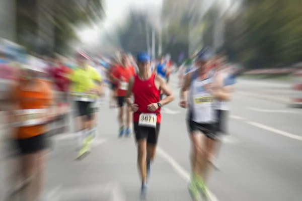 Internationaler Marathonläufer — Stockfoto
