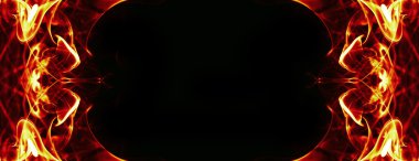 siyah bacground karede soyut yangın