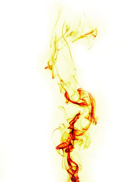 Abstract fire flame on white background — Stock Photo, Image