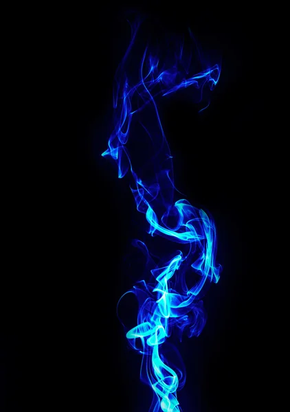 Abstract blue energy on black background — Stock Photo, Image