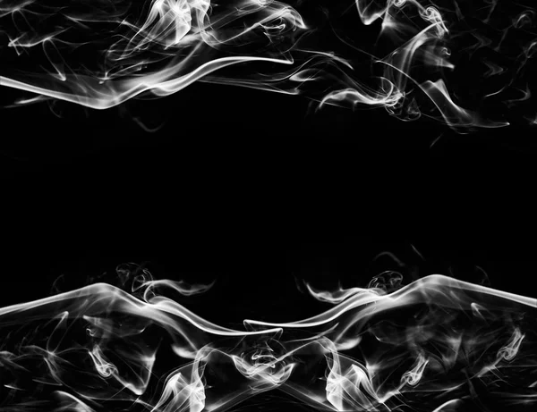 Рамка дыма на черном фоне — стоковое фото