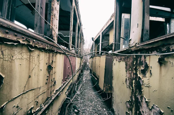 Vagón ferroviario abandonado — Foto de Stock