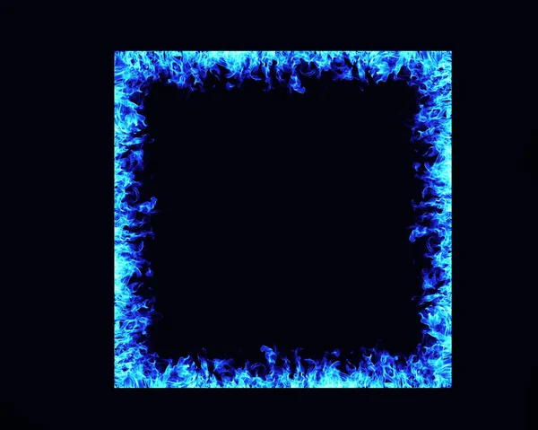 Горящий огонь пламени на черном фоне или текстуре — стоковое фото