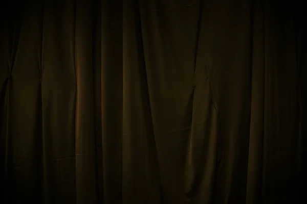 Curtain or drapes dark yellow background — Stock Photo, Image