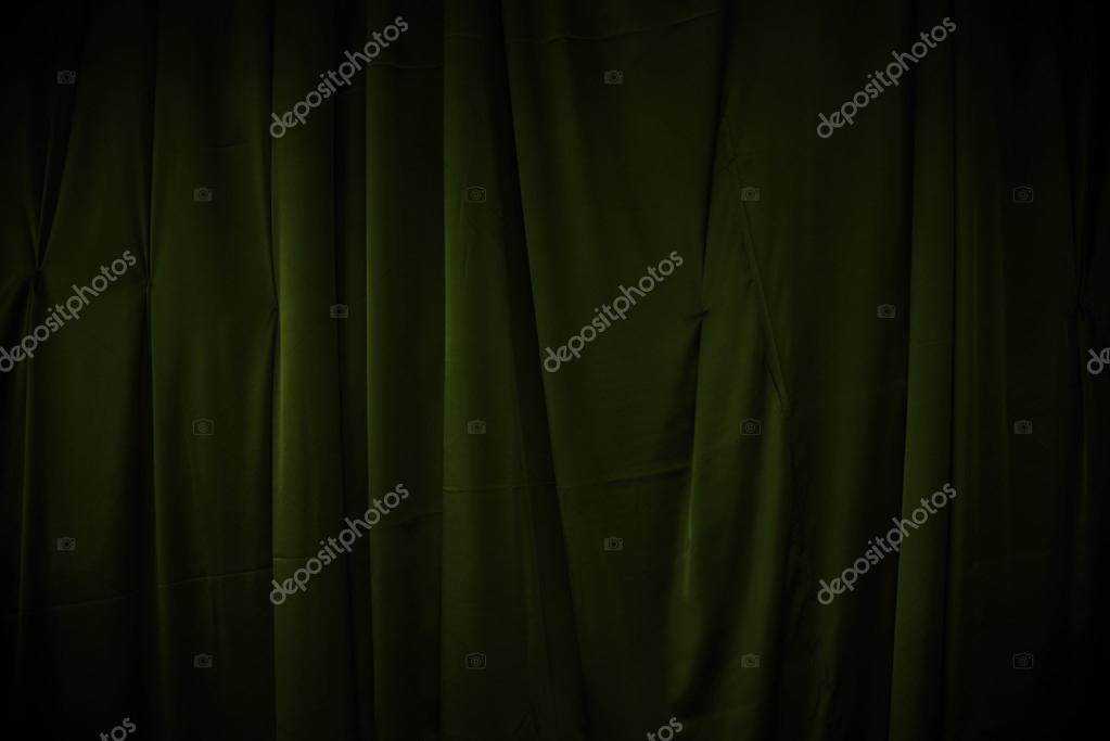 Curtain Or Drapes Dark Green Background Stock Photo C Trybex