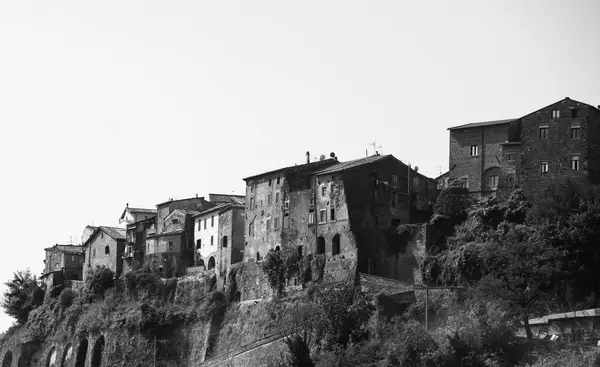 Casa tradicional na Toscana, na Itália, preto e branco — Fotografia de Stock