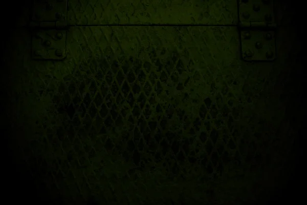Grunge verde scuro Maglia in acciaio schermo sfondo e texture — Foto Stock
