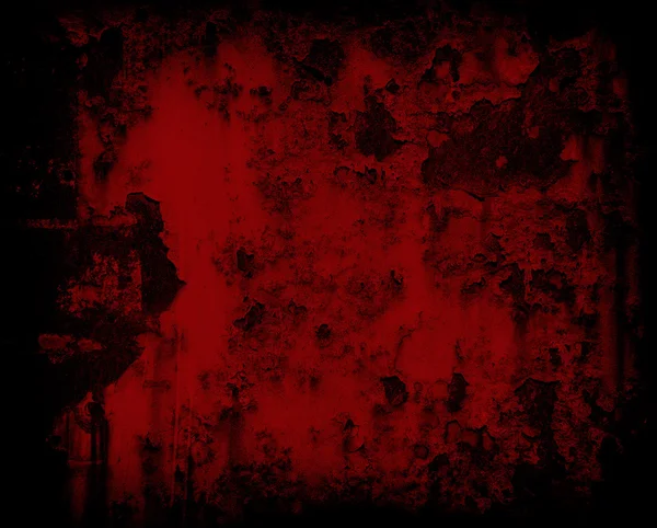 Темно-червоний гранжевий іржавий металевий фон стіни або текстура — стокове фото