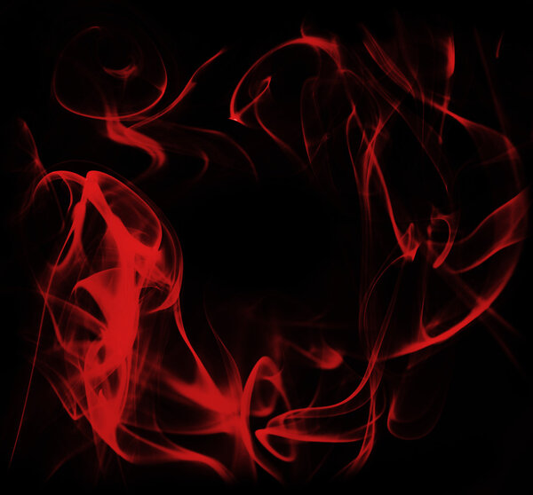 Red energy frame against dark background