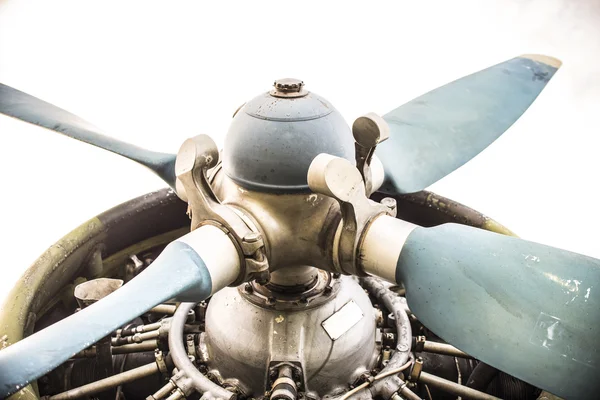 Plane Motor with Propeller — Stock Photo, Image