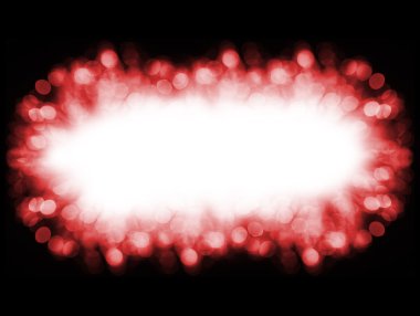 Christmas kırmızı zemin çerçeve bokeh ile siyah ışıklar