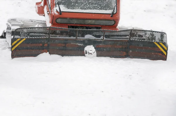 Snowplow machine on snow — Stock Photo, Image