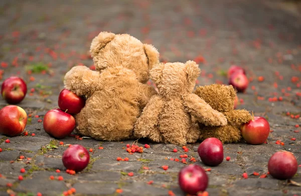 Juguetes con manzanas —  Fotos de Stock