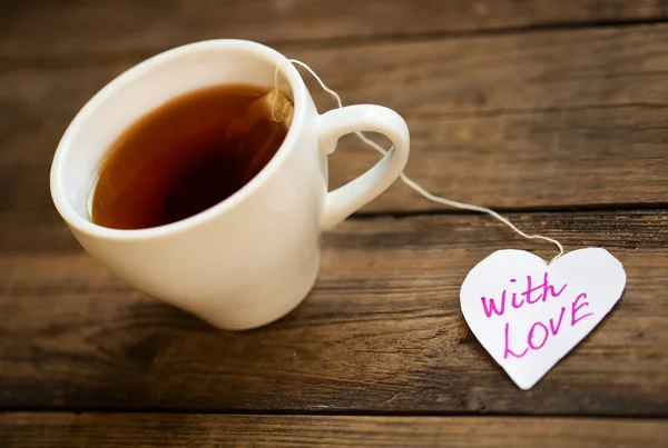 Чашка чаю з любов'ю — стокове фото
