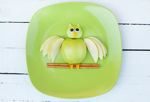 Cute breakfast in owl shape — Stock Photo, Image