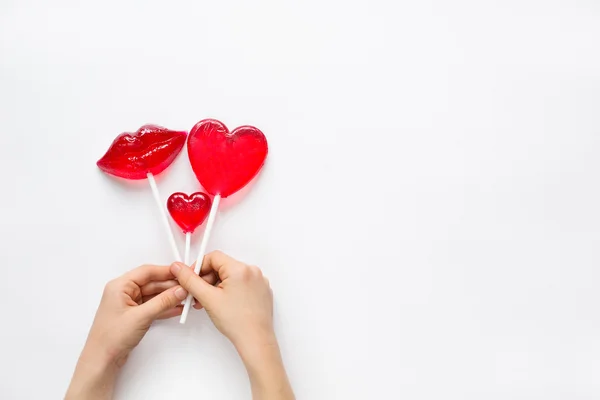 Heart shape candies — Stock Photo, Image