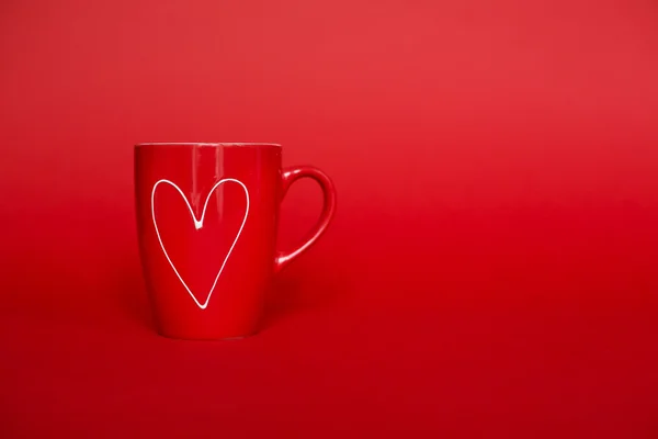 Cup met hartsymbool — Stockfoto