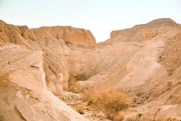 以色列沙漠中的沙山 以拉城附近的红峡谷 — 图库照片