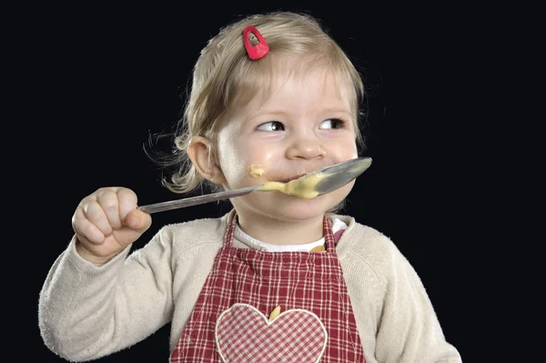 Маленьке дитяче дегустаційне тістечко — стокове фото