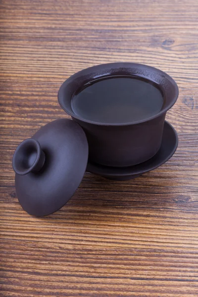 Chinese tea ceremony with ceramic set — Stock Photo, Image