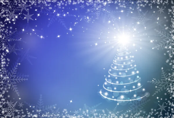 Kar taneleri çerçeve ve Noel tr Noel mavi arka plan