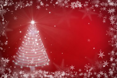 Sihirli Noel ağacı arka plan illüstrasyon