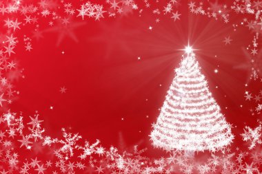 Sihirli Noel ağacı arka plan illüstrasyon