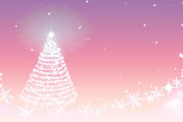 Magie Weihnachtsbaum Hintergrund Illustration — Stockfoto